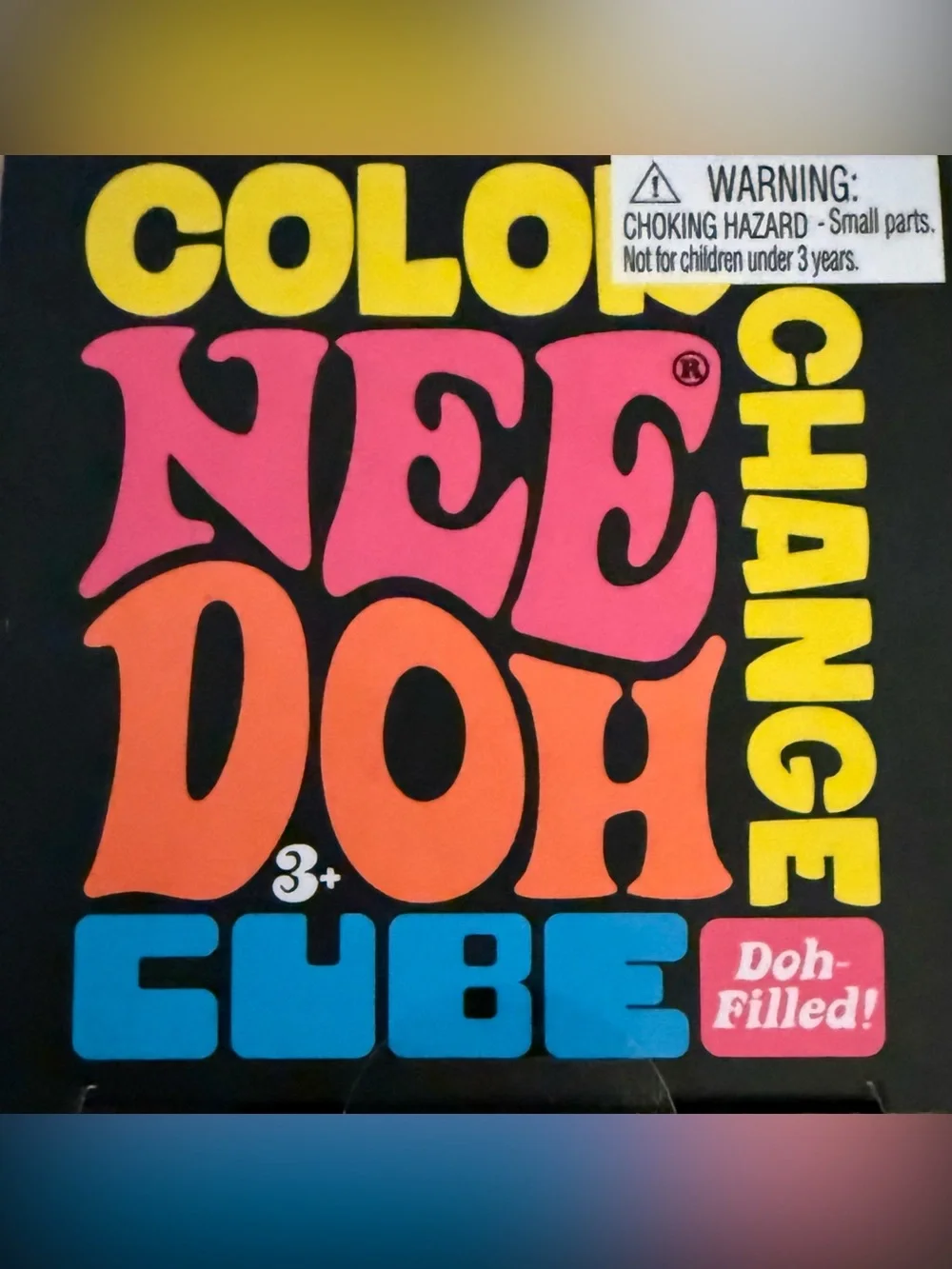 SCHYLLING NEEDOH COLOR CHANGE CUBE BRIGHT BLUE SQUEEZE TOY TRENDING!! NIB